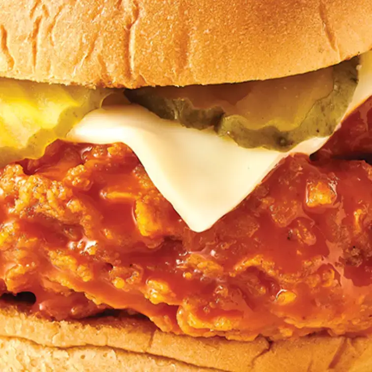 chicken sandwich close up